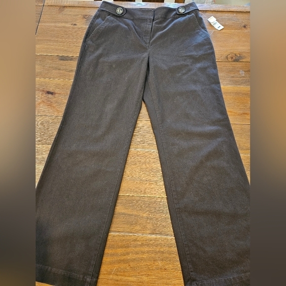 NWT TALBOTS CHOCOLATE BROWN STRETCH BOOT CUT PANTS SIZE 8 PETITE - Picture 8 of 14